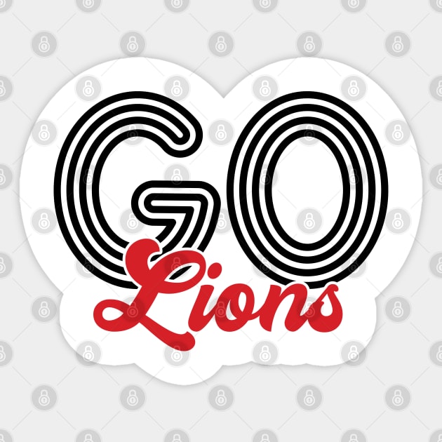 Go Lions - Softball Sticker by Zedeldesign